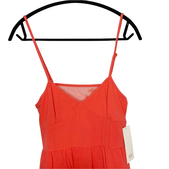Tobi NWT Coral Lace Renesmee Midi Bohemian Tank Dress Size XS - Picture 3 of 8